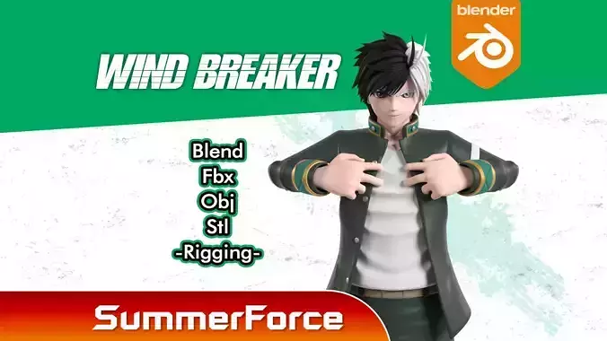 Haruka Sakura -  WIND BREAKER 3D model