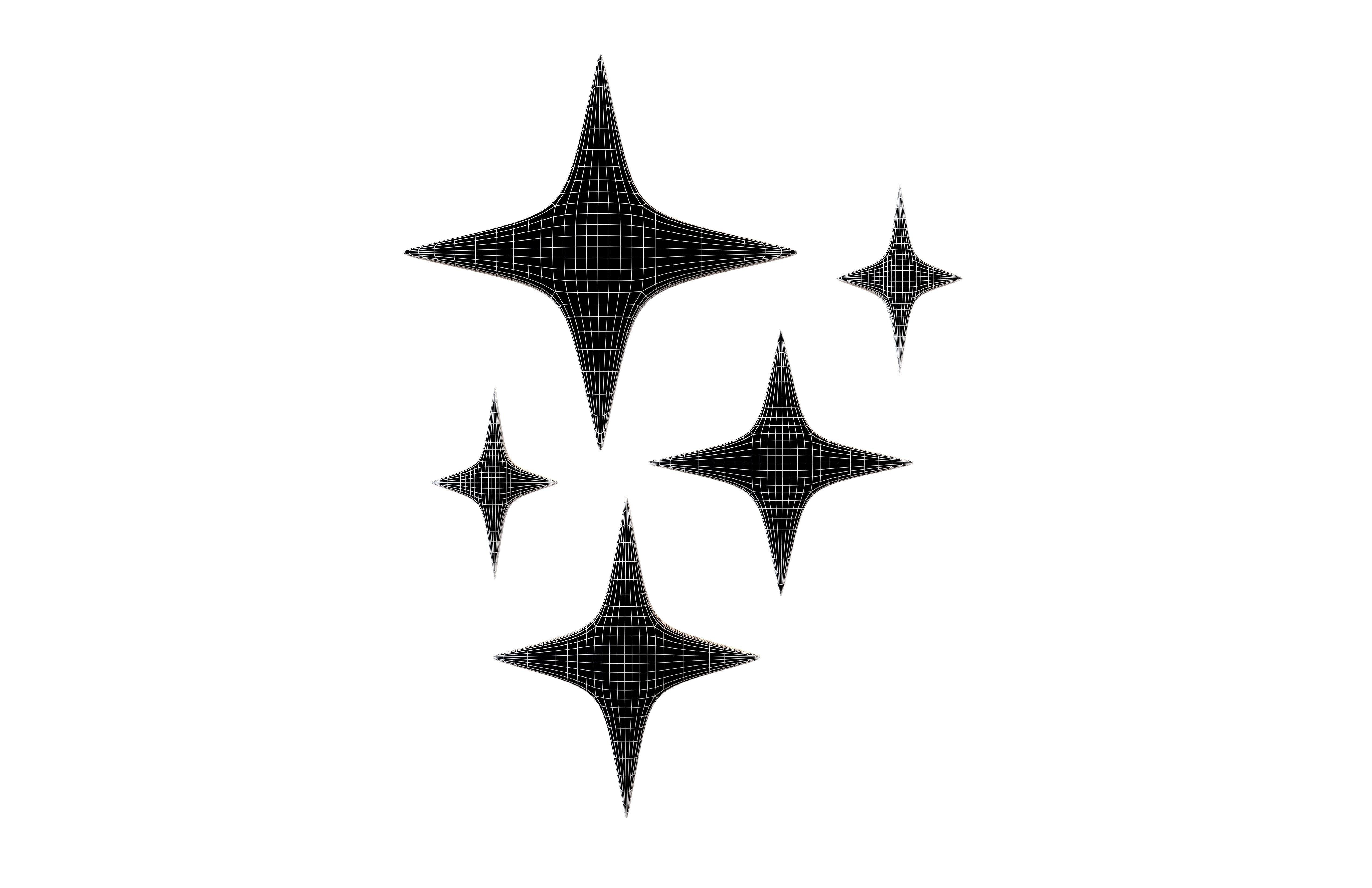 Sparkling Symbol v1 002 Low-poly 3D model_5