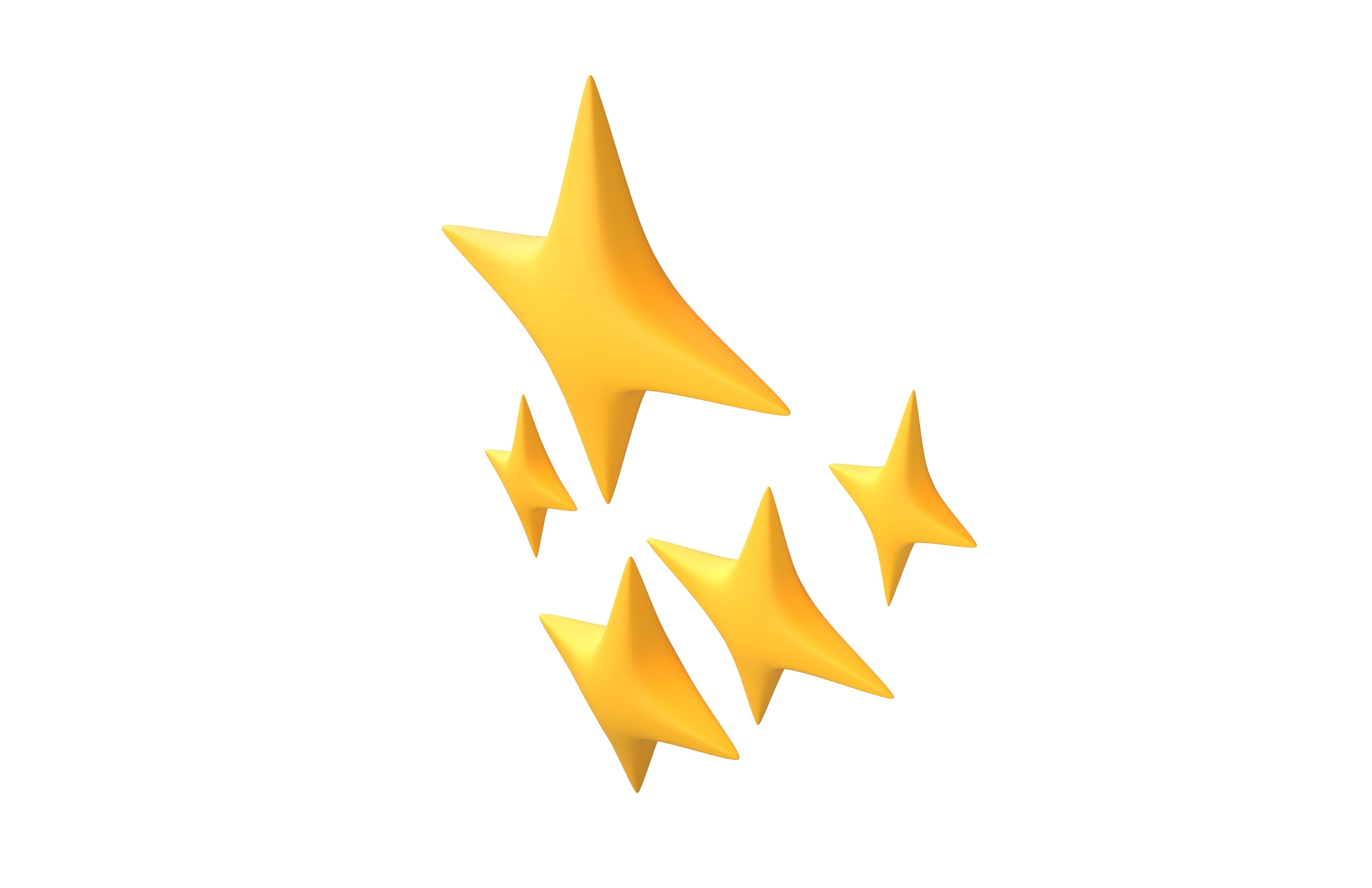 Sparkling Symbol v1 002 Low-poly 3D model_2