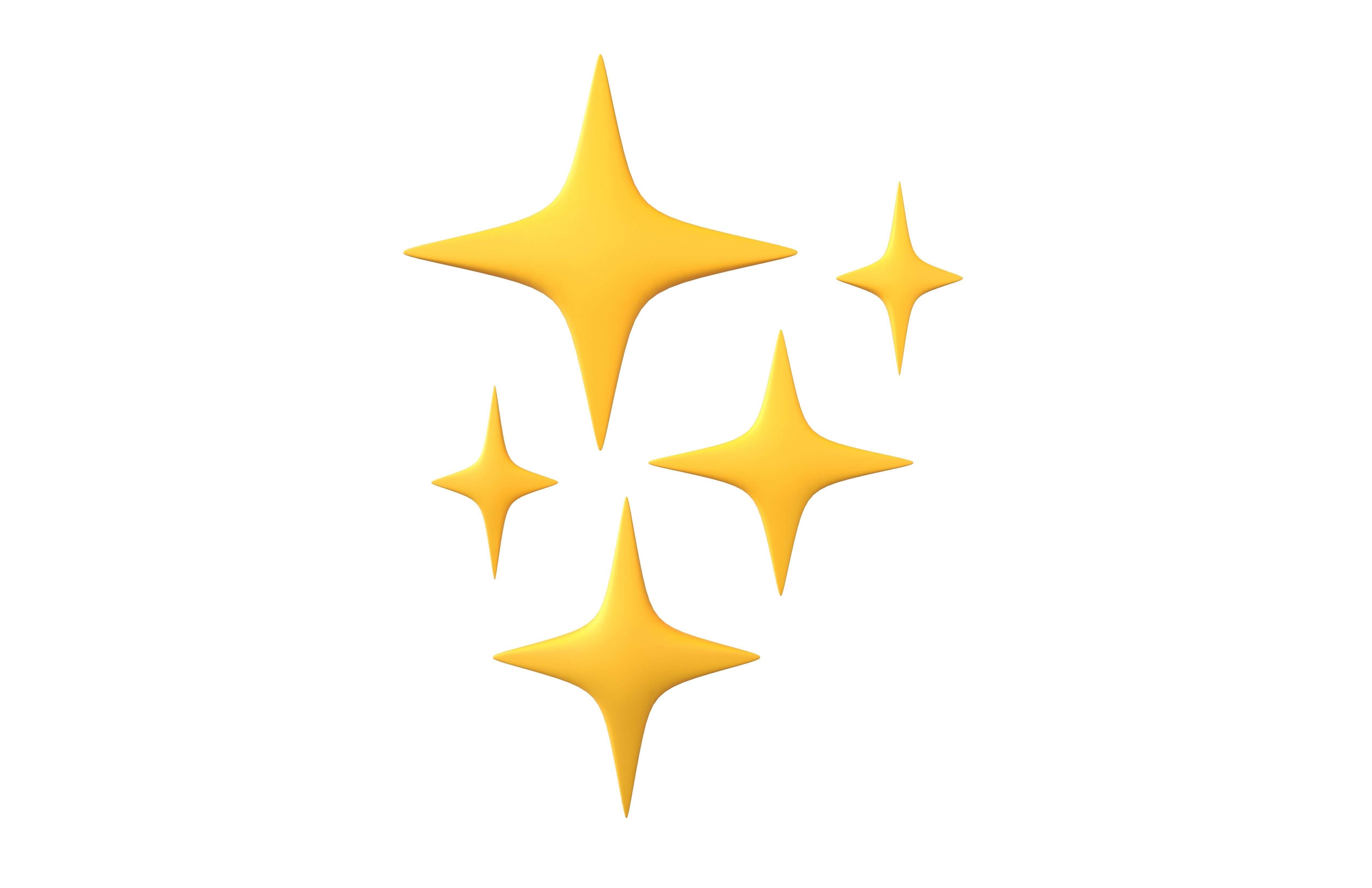 Sparkling Symbol v1 002 Low-poly 3D model_1