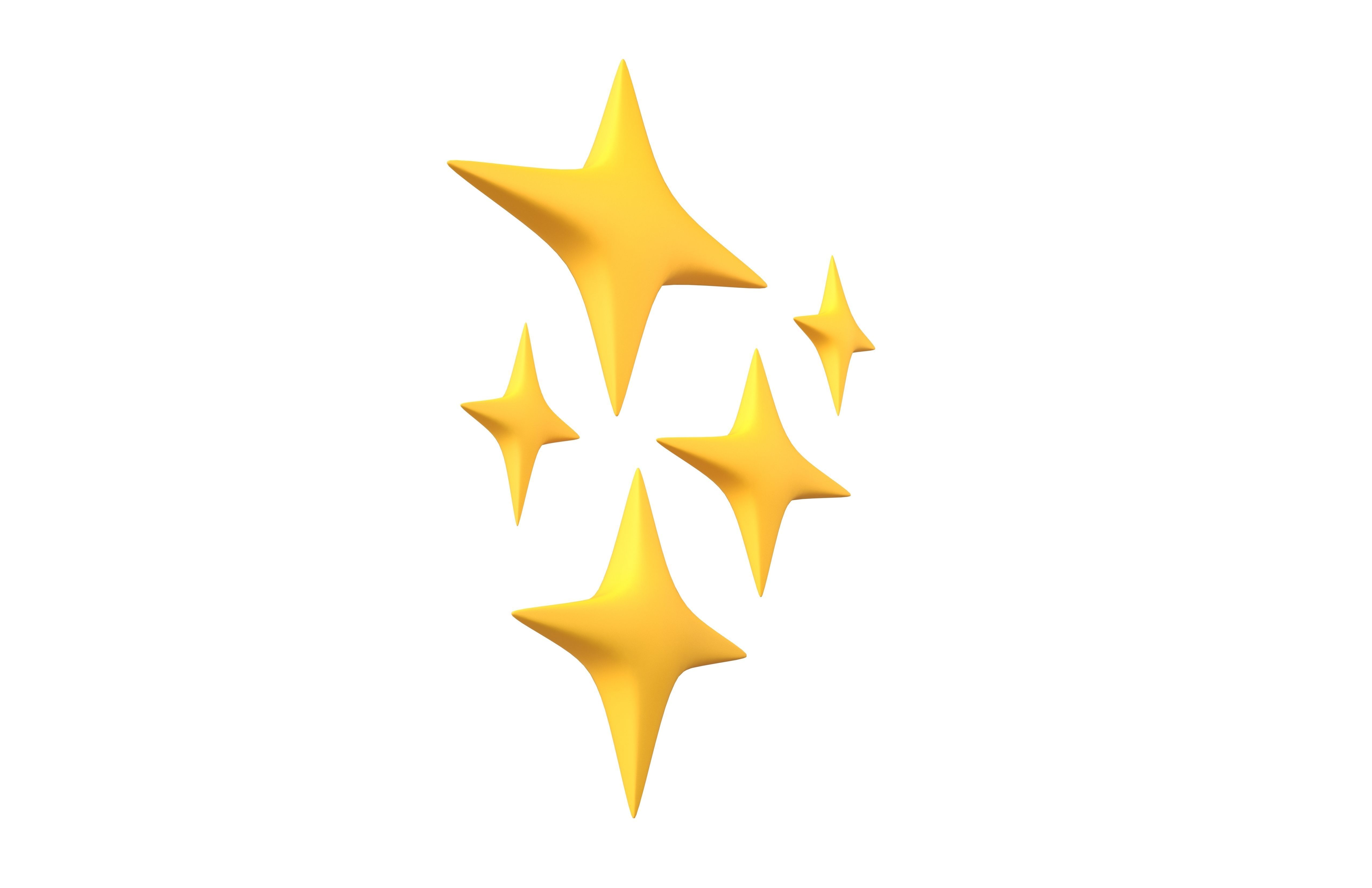 Sparkling Symbol v1 002 Low-poly 3D model_3