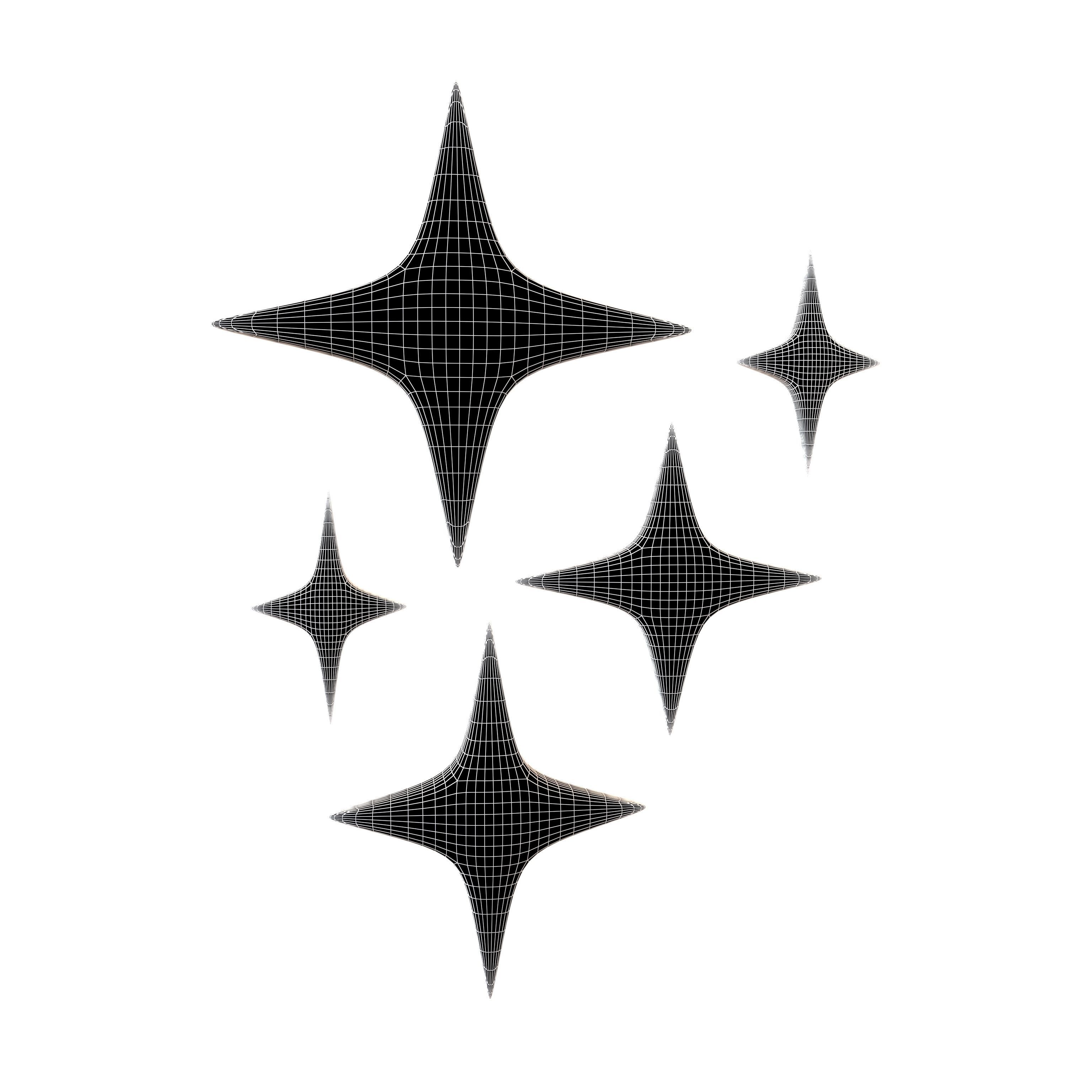 Sparkling Symbol v1 002 Low-poly 3D model_4