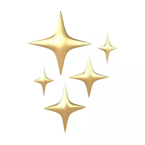 Sparkling Symbol v1 004 Low-poly 3D model
