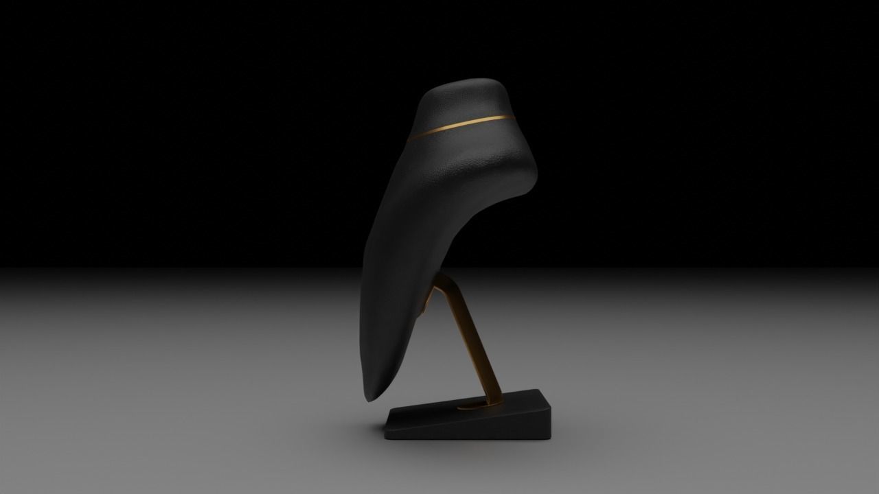 Necklace display bust 3D model_4