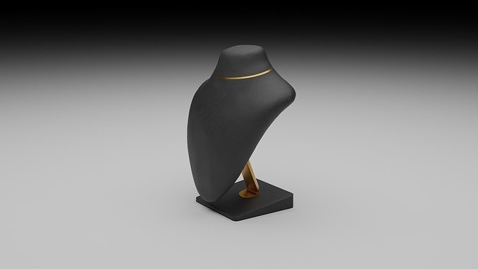 Necklace display bust 3D model