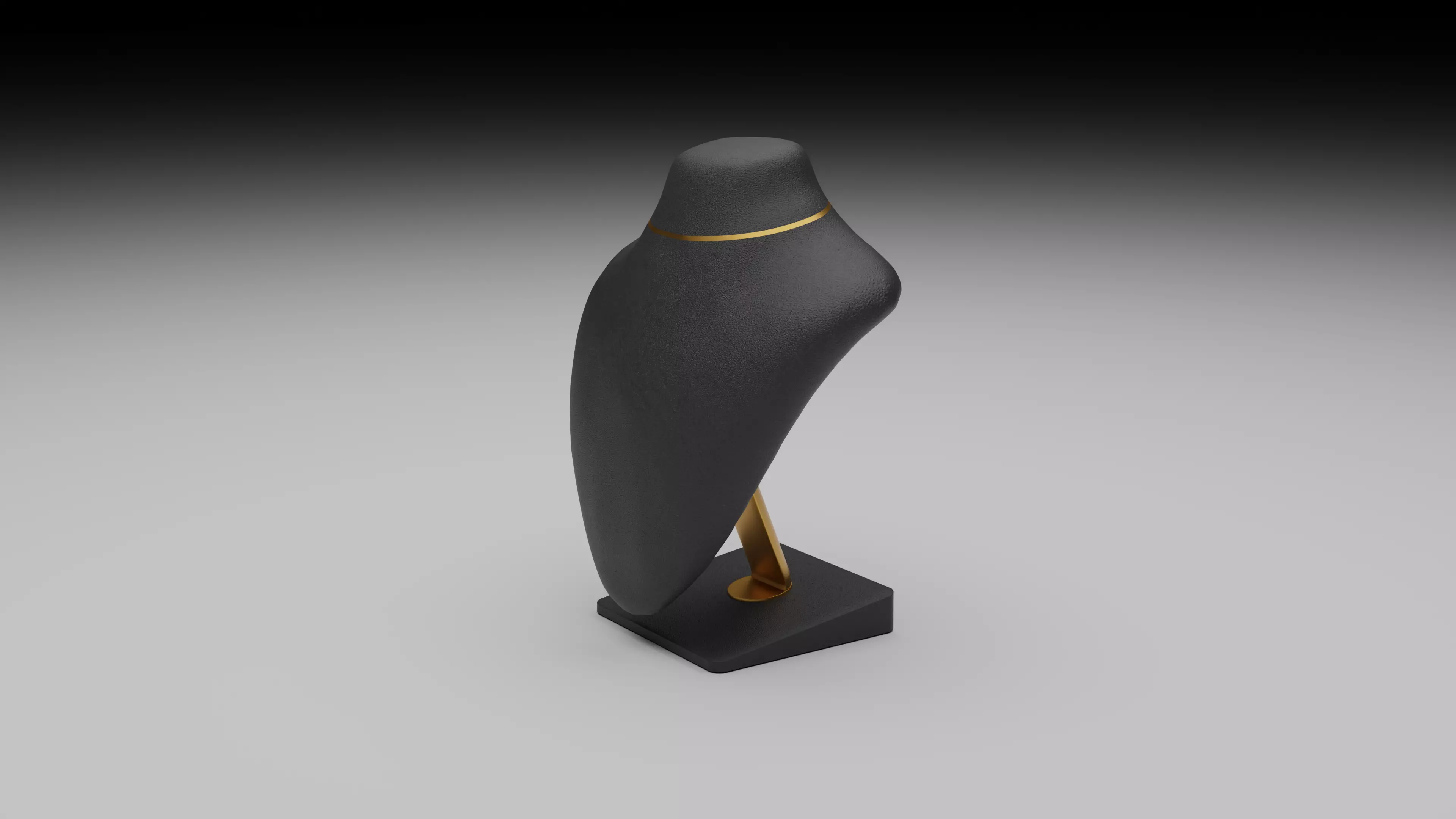 Necklace display bust 3D model_0