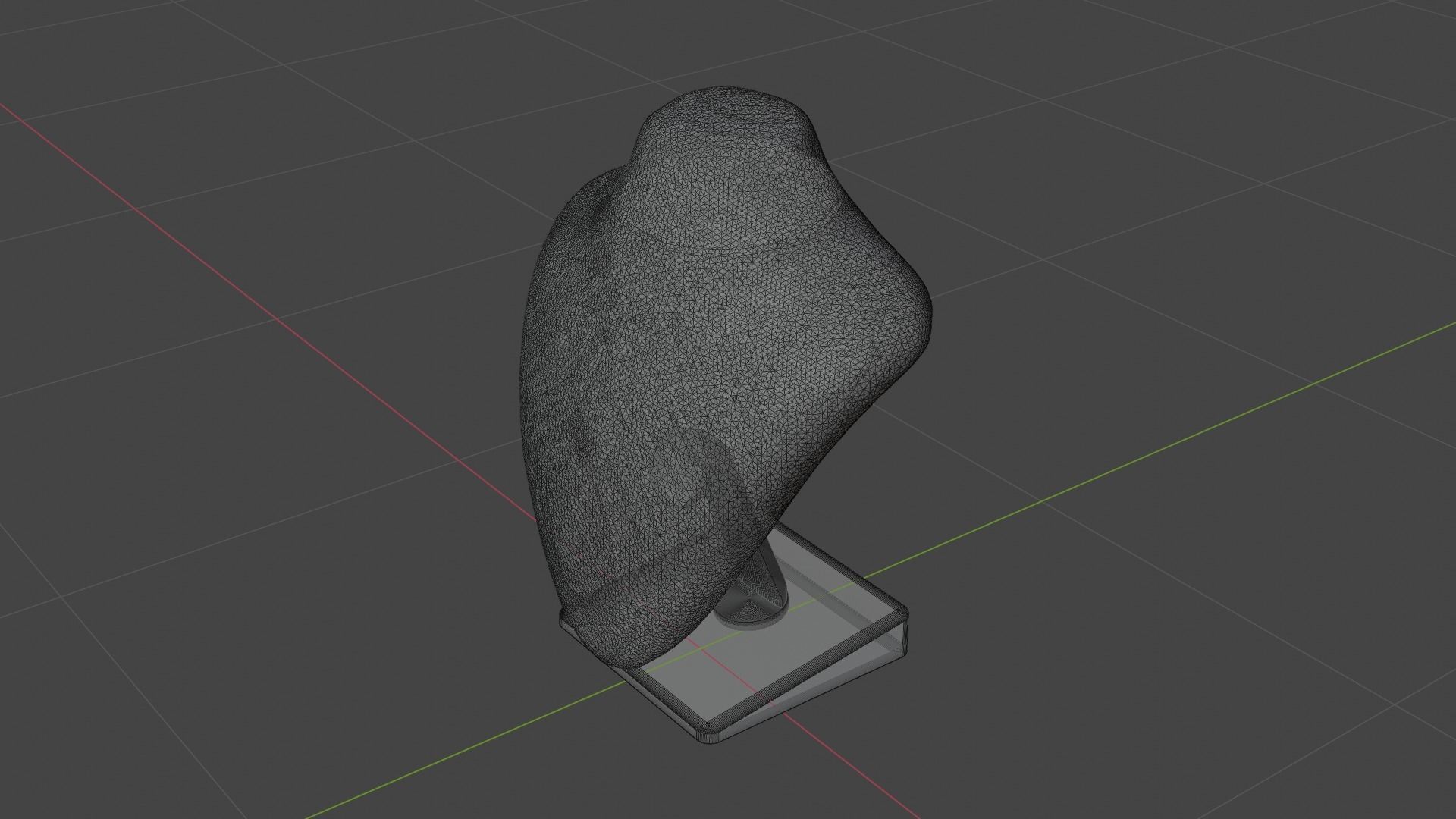 Necklace display bust 3D model_10