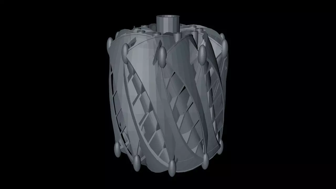 vawt printable wind turbine  3D print model_0