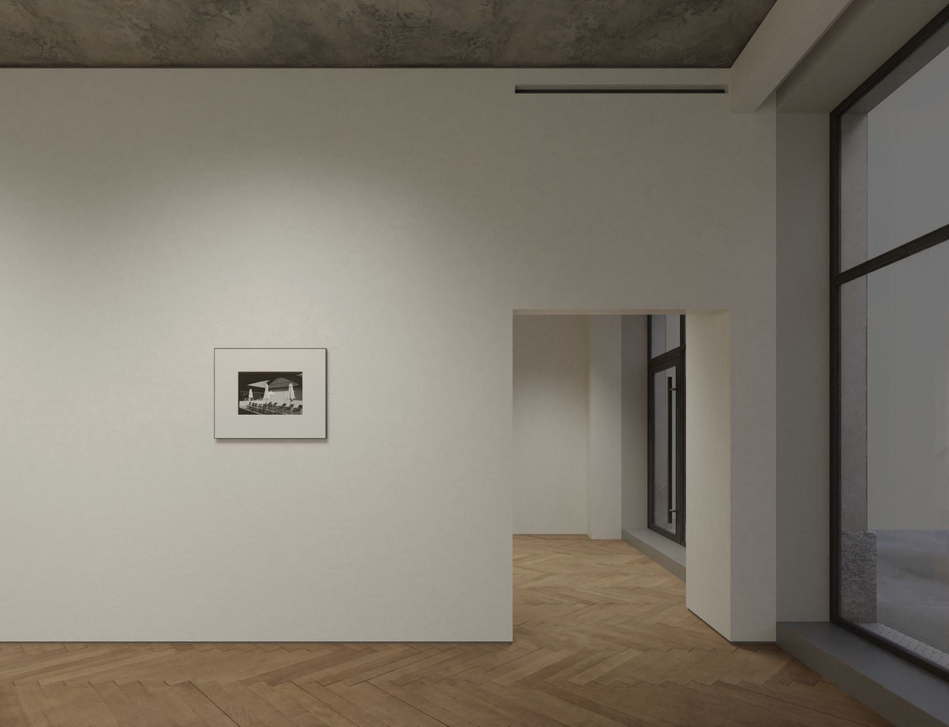 Contemporary Small Art Gallery Low-poly 3D model_6