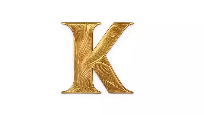 Alphabet Letter K Pendant  3D print model
