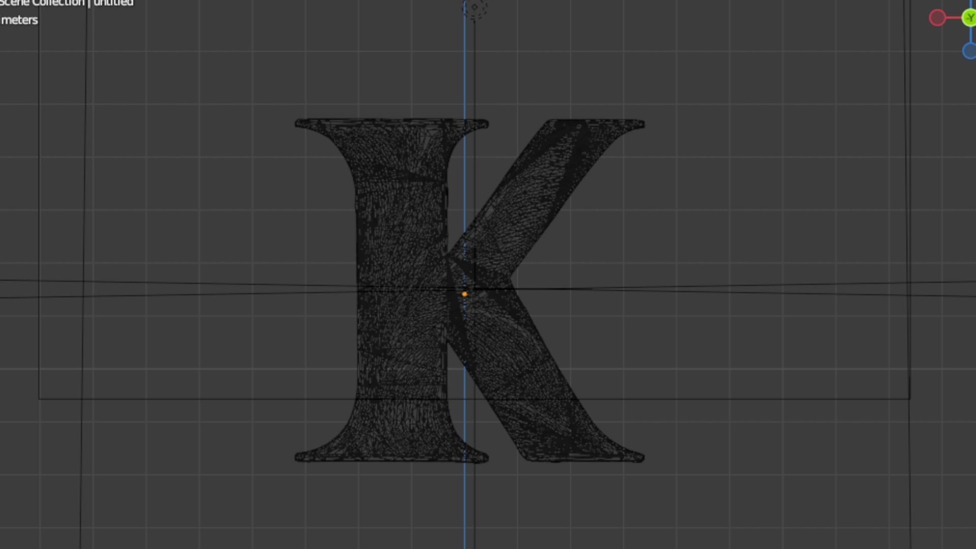 Alphabet Letter K Pendant  3D print model_5