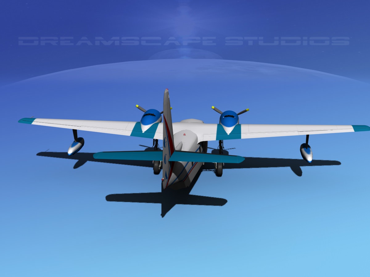 Grumman G-73 Mallard Gulf Coast Aviation 3D model_6