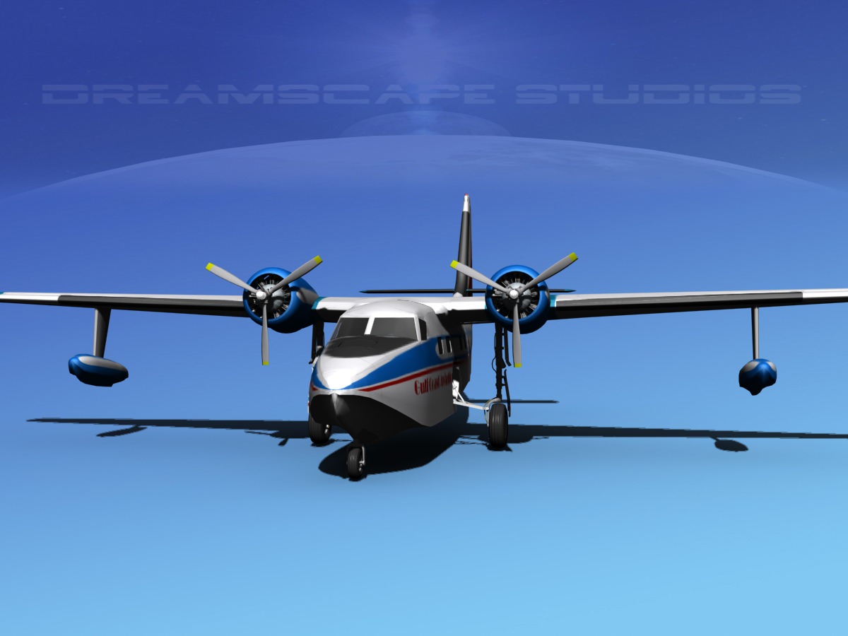 Grumman G-73 Mallard Gulf Coast Aviation 3D model_1