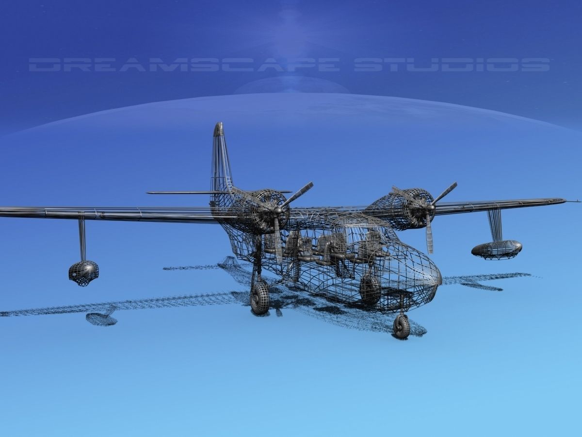 Grumman G-73 Mallard Gulf Coast Aviation 3D model_14