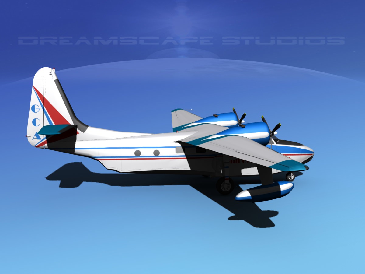 Grumman G-73 Mallard Gulf Coast Aviation 3D model_4