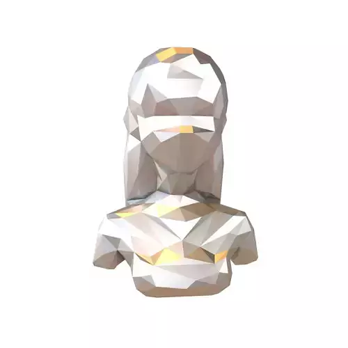 Low Poly Woman Bust v1 003