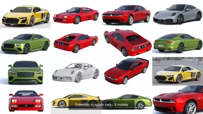 Collection of sports cars 