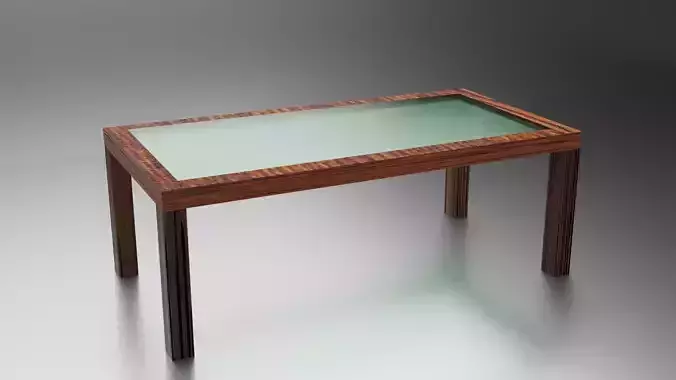 Lowpoly wooden table