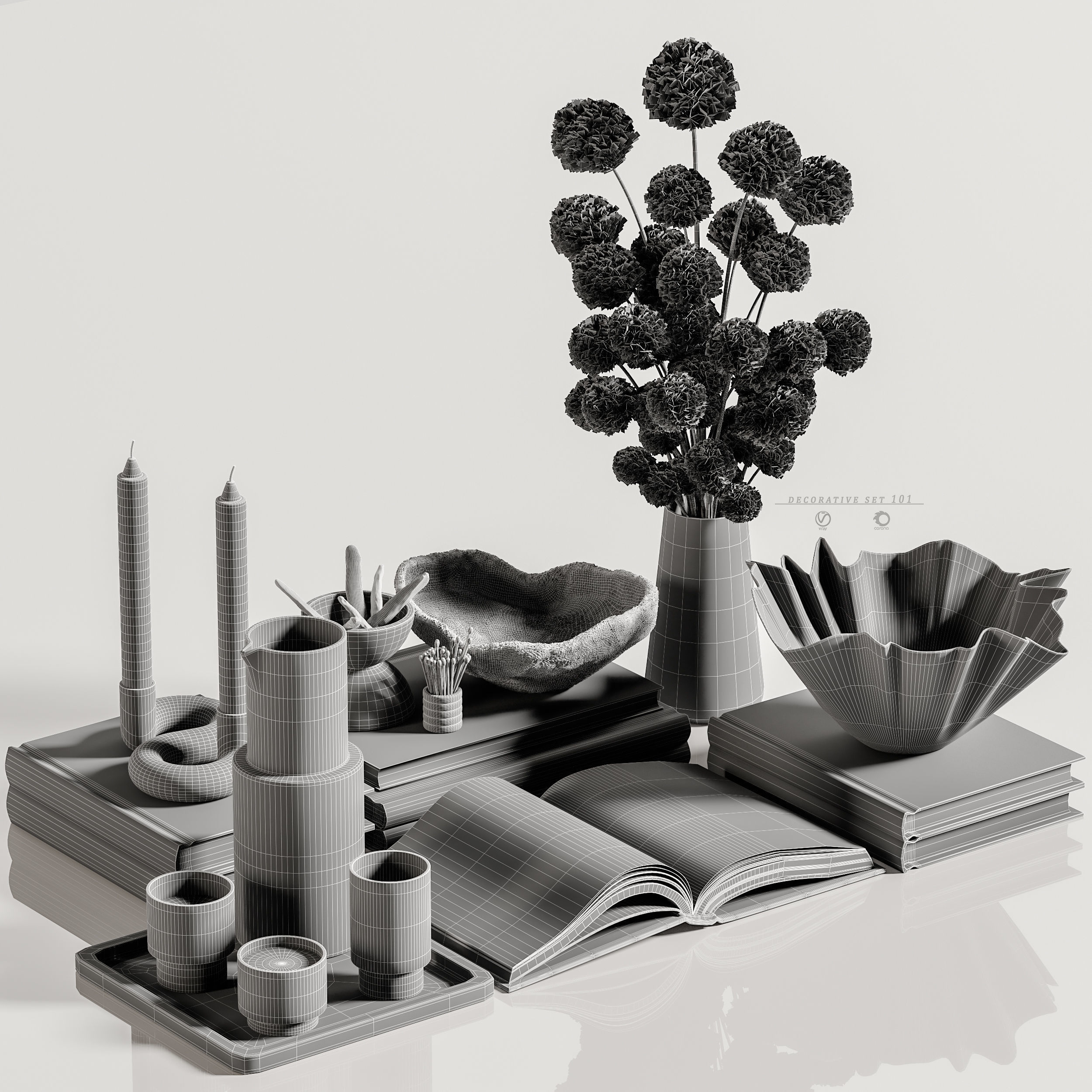 decorative set 101 3D model_6