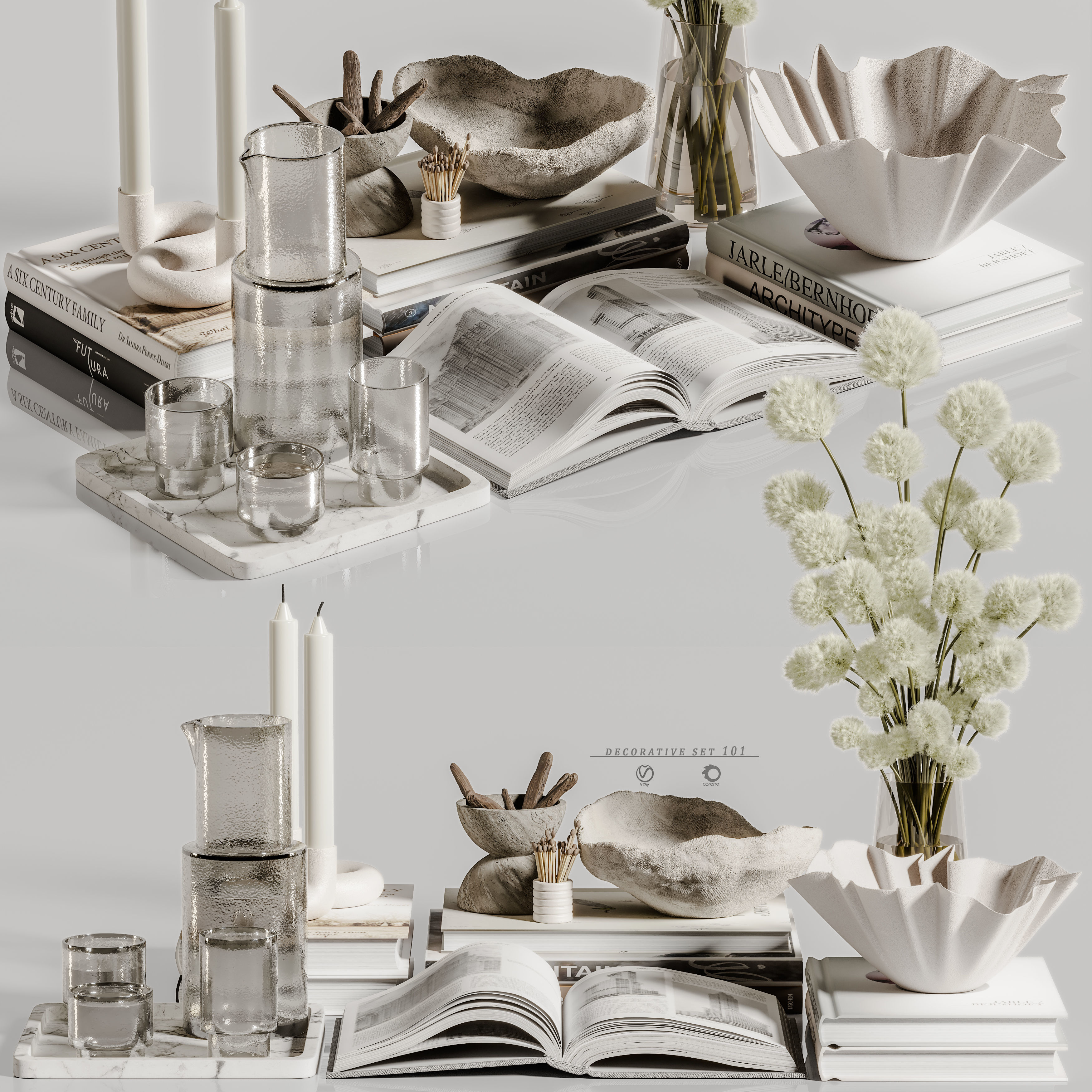 decorative set 101 3D model_1