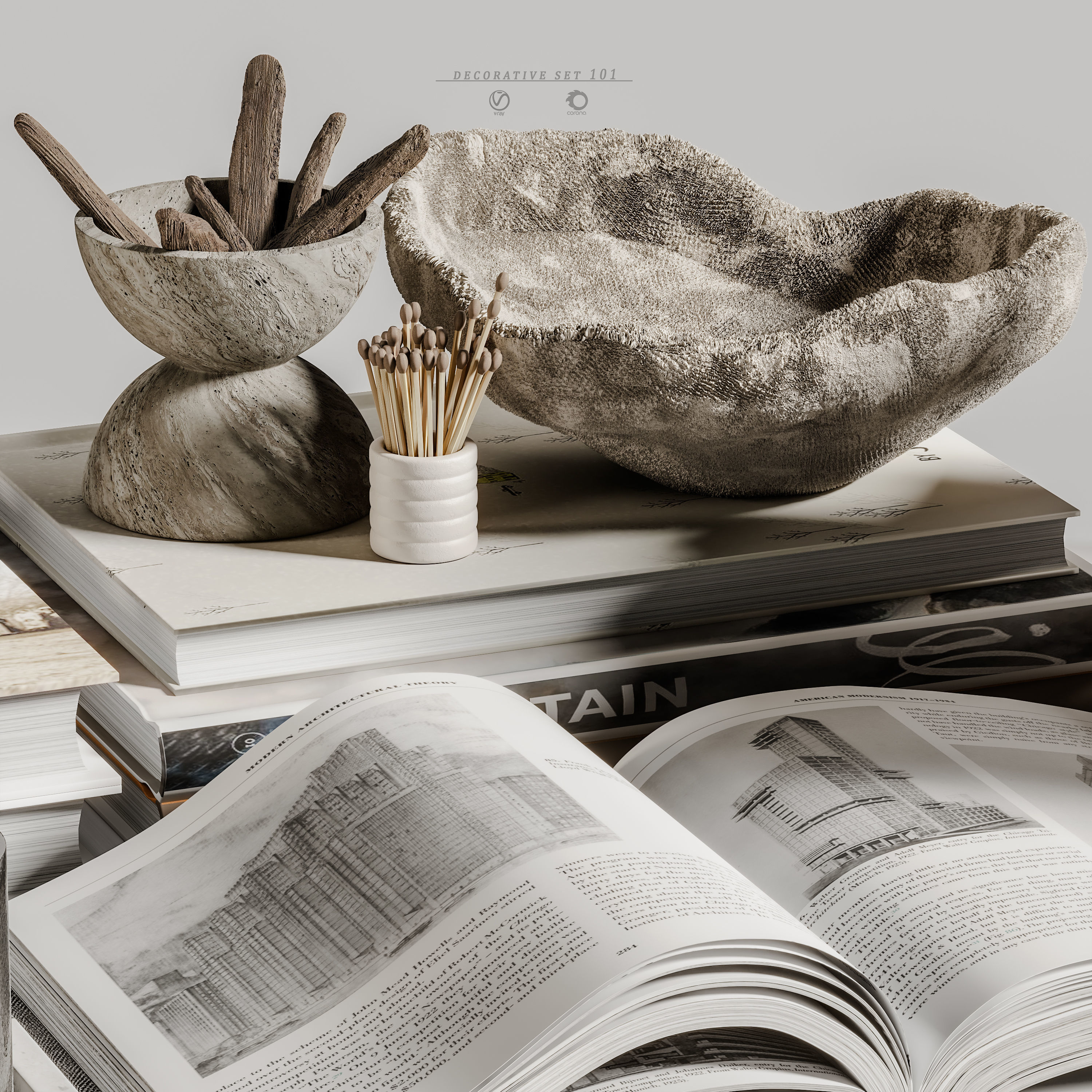 decorative set 101 3D model_2