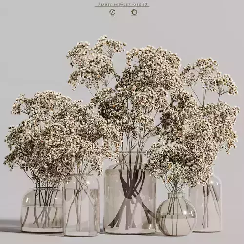 plants bouquet vase 33 