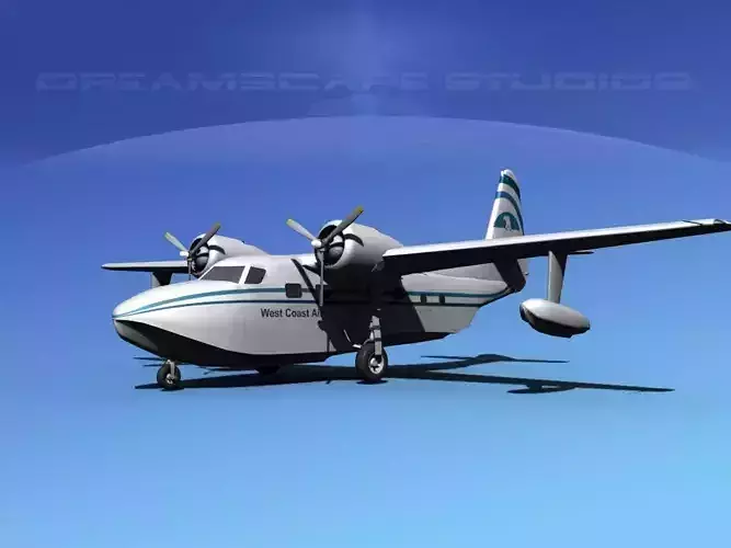 Grumman G-73 Mallard West Coast Air 2 3D model
