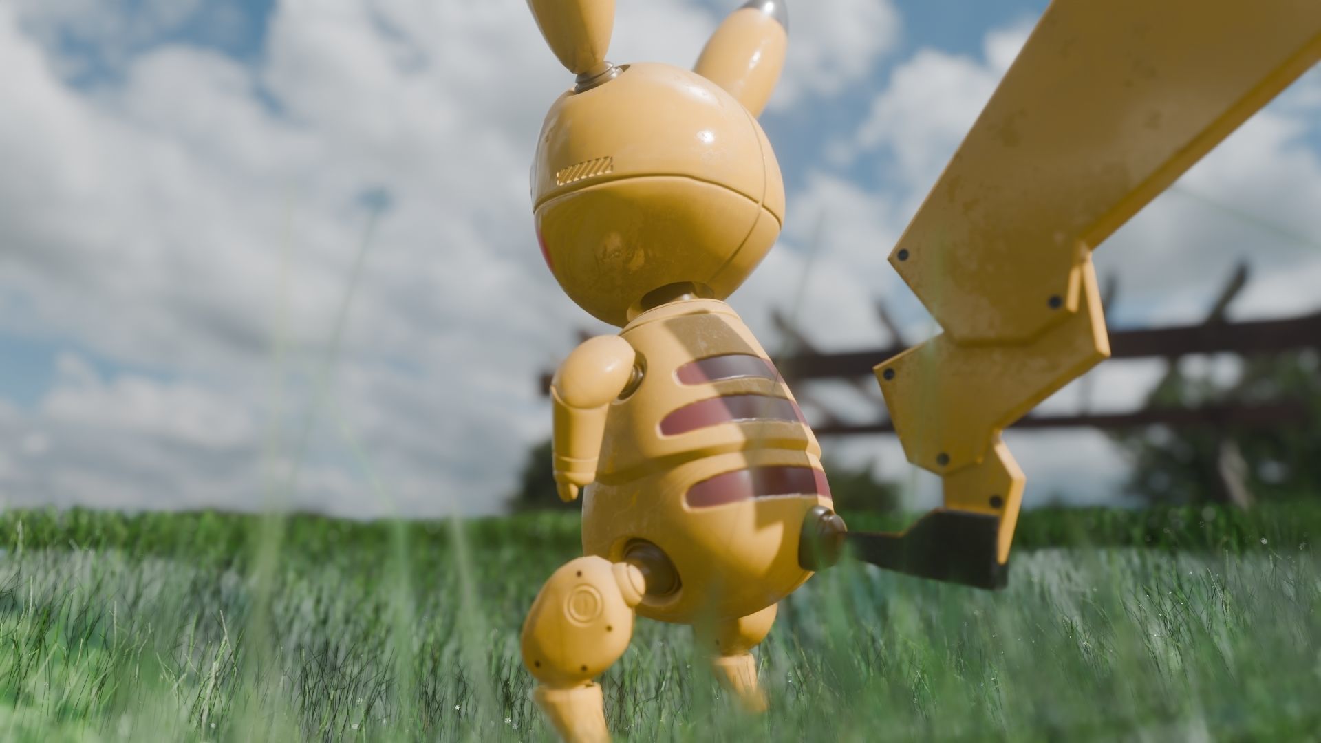 Pikachu Robot 3D model_7