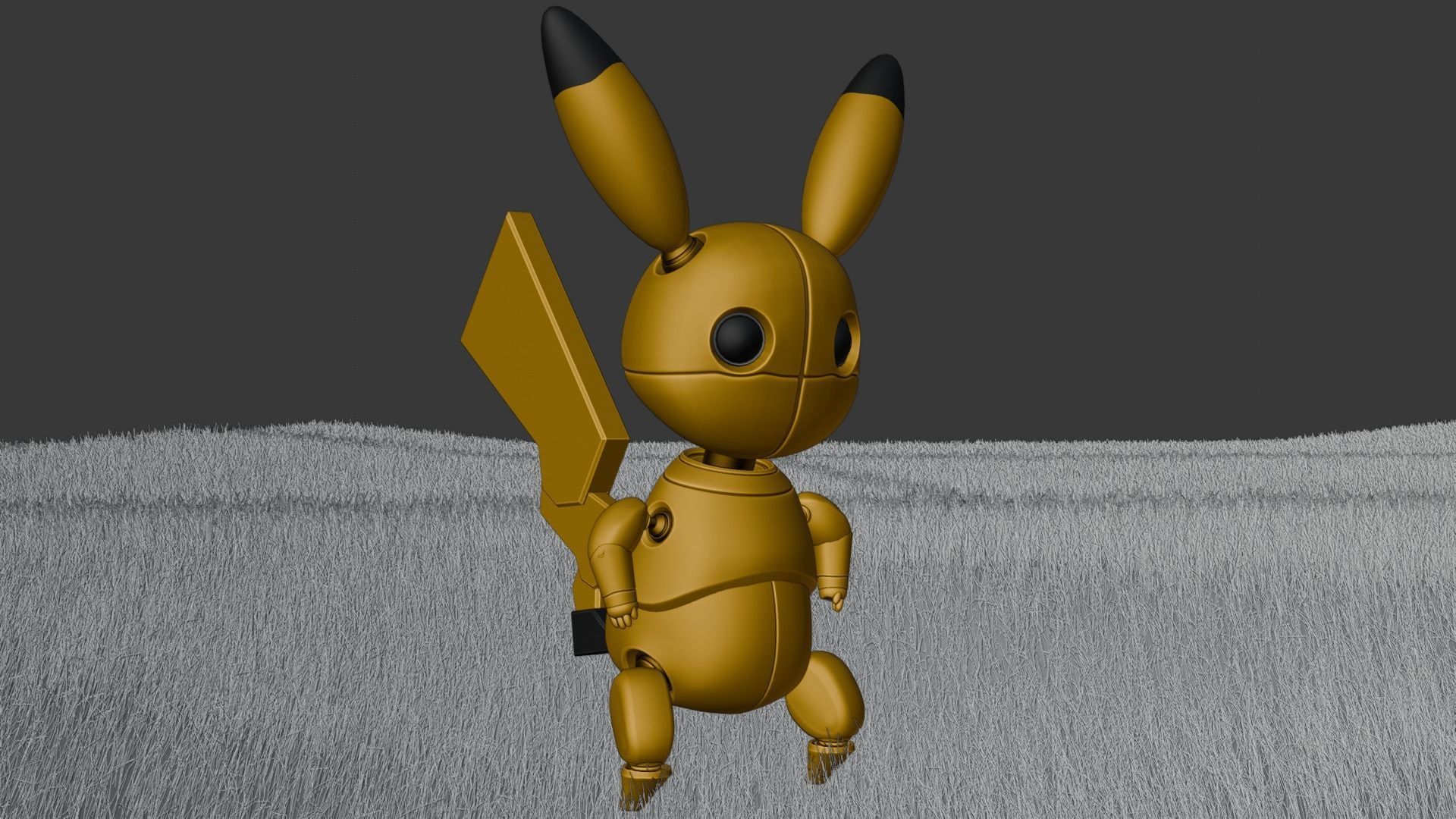 Pikachu Robot 3D model_23
