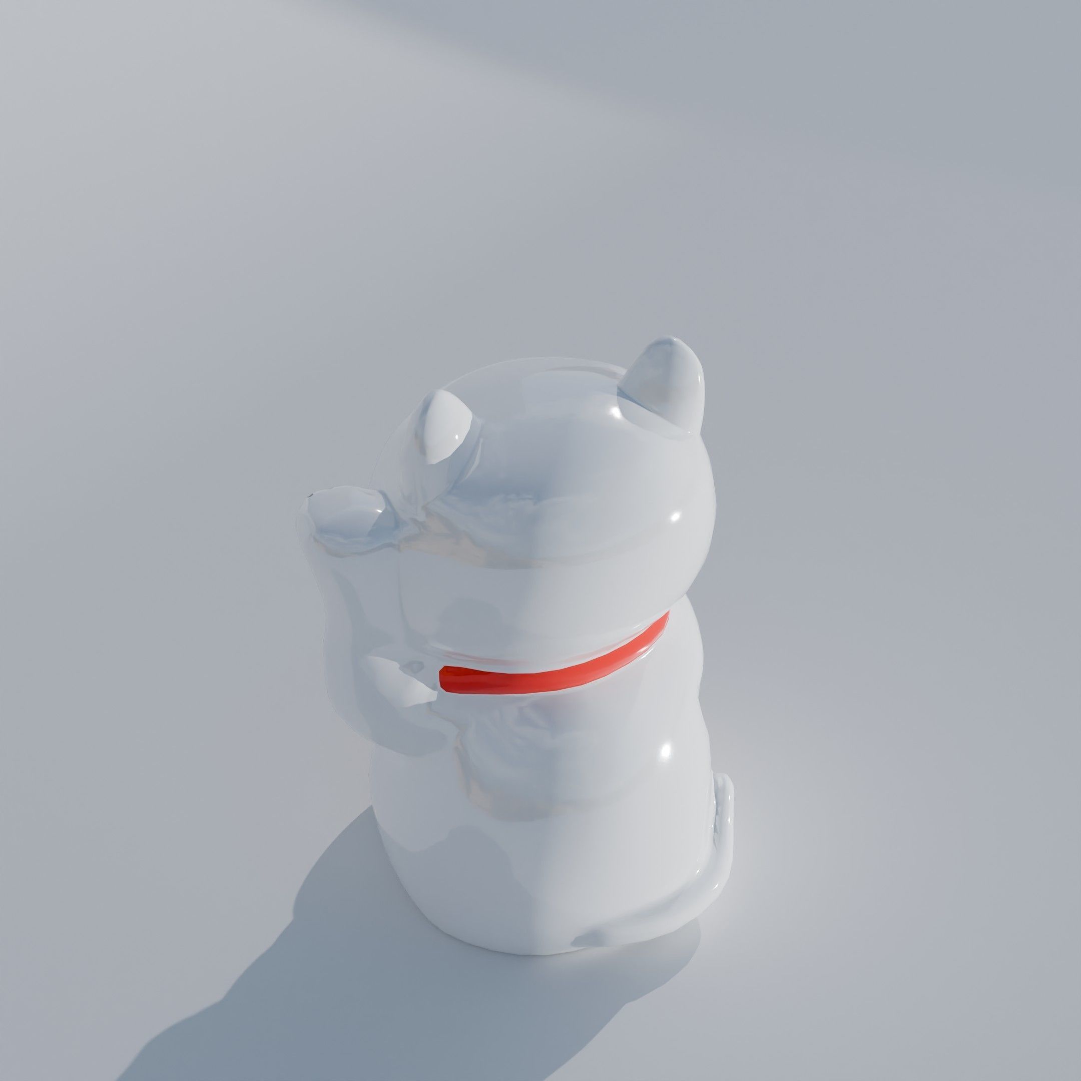 Lucky Cat Low-poly 3D model Low-poly 3D model_3