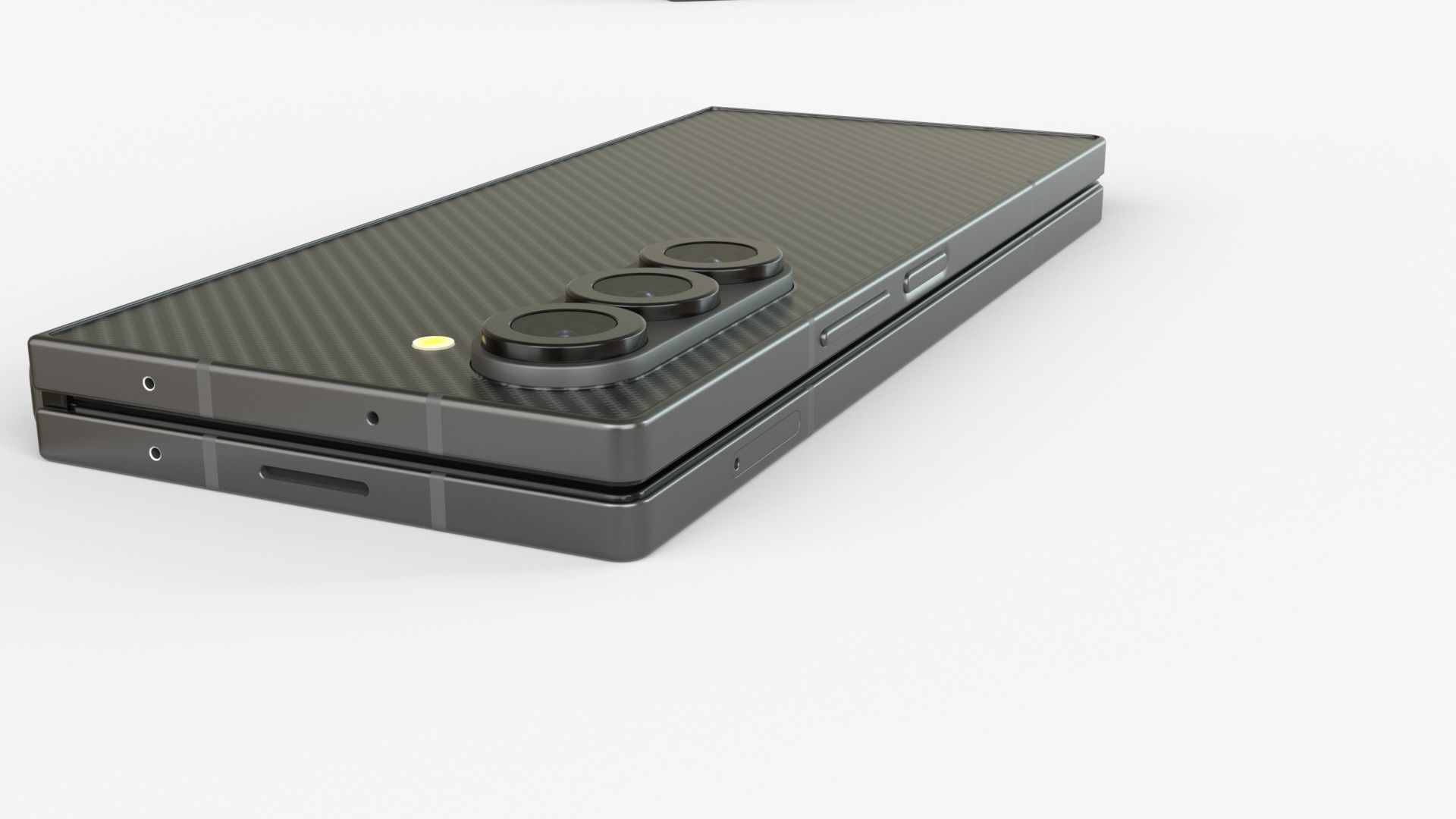 Samsung Galaxy Z Fold 6 Black with pencil 3D model_8