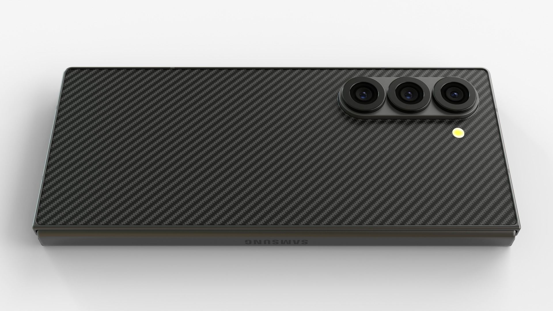 Samsung Galaxy Z Fold 6 Black with pencil 3D model_7