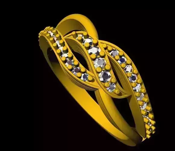 ladies stone ring 3dm file