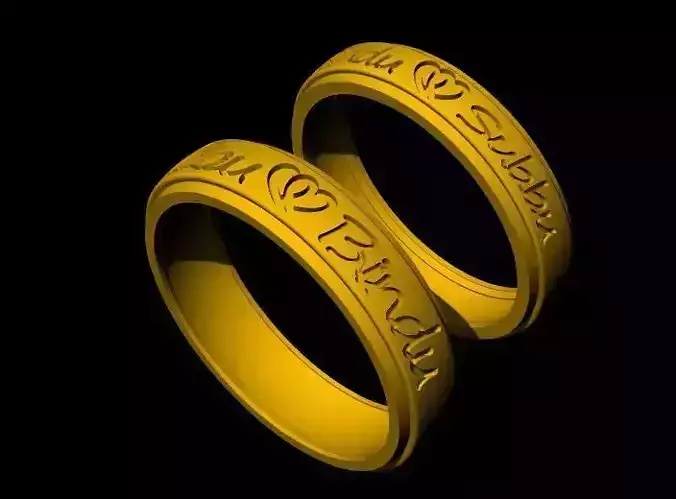 couple band ring 3dm file
