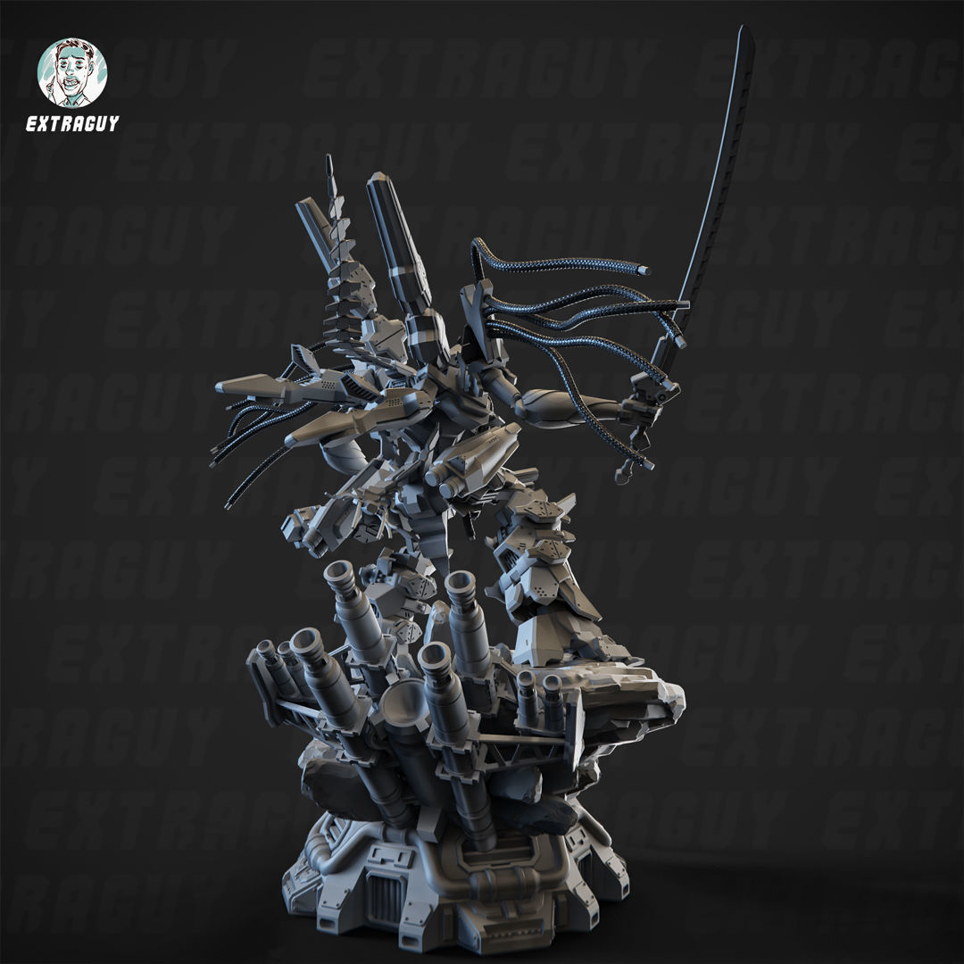 Wired Mech Static 100mm Set 3D print model_2