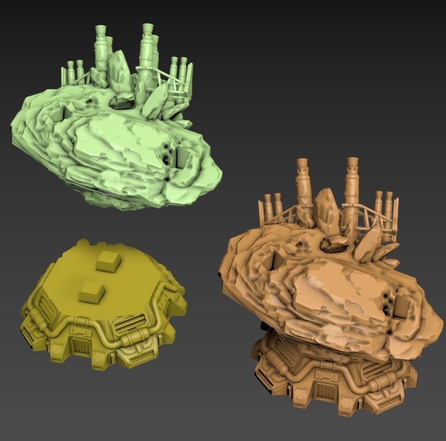 Wired Mech Static 100mm Set 3D print model_6