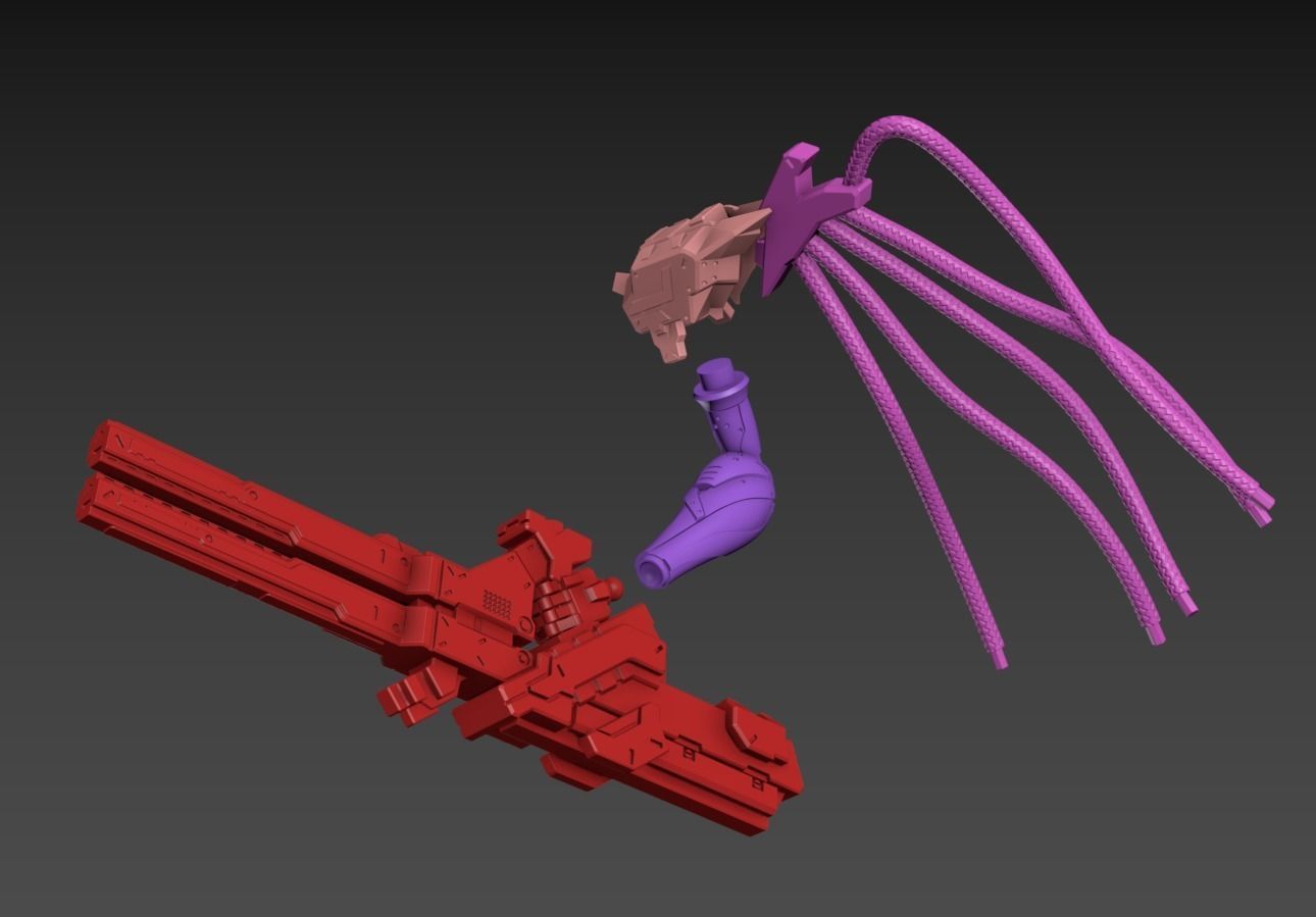 Wired Mech Static 100mm Set 3D print model_9