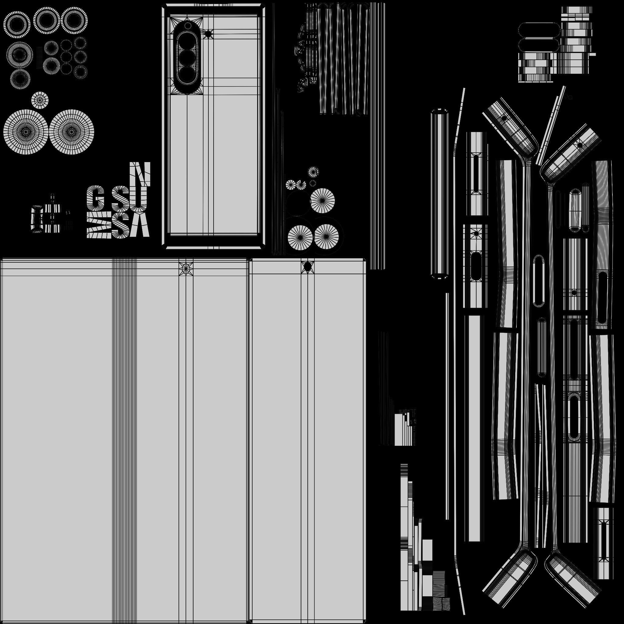 Samsung Galaxy Z Fold 6 Navy with pencil 3D model_10