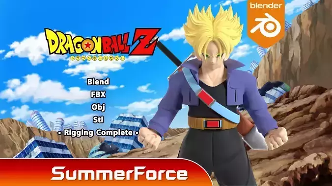 Trunks Future - Dragonball 3D model