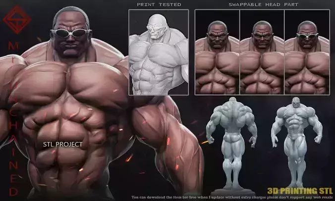 Mr Unchained 3D print model
