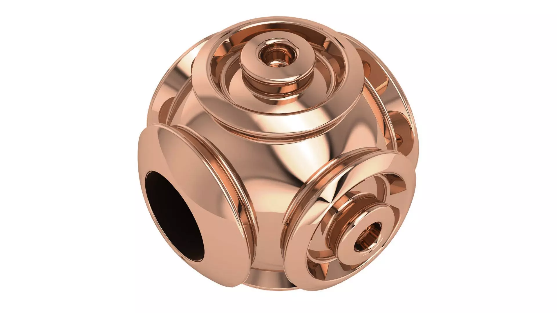 Beads Ball Light Charm Pendant Necklace 3D print model_0