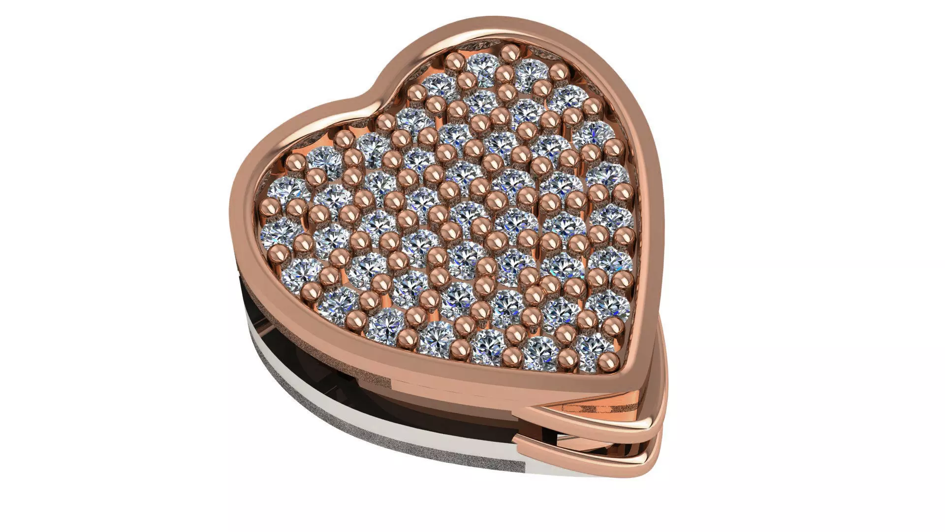 Heart Love Valentine Charm Pendant Necklace 3D print model_0