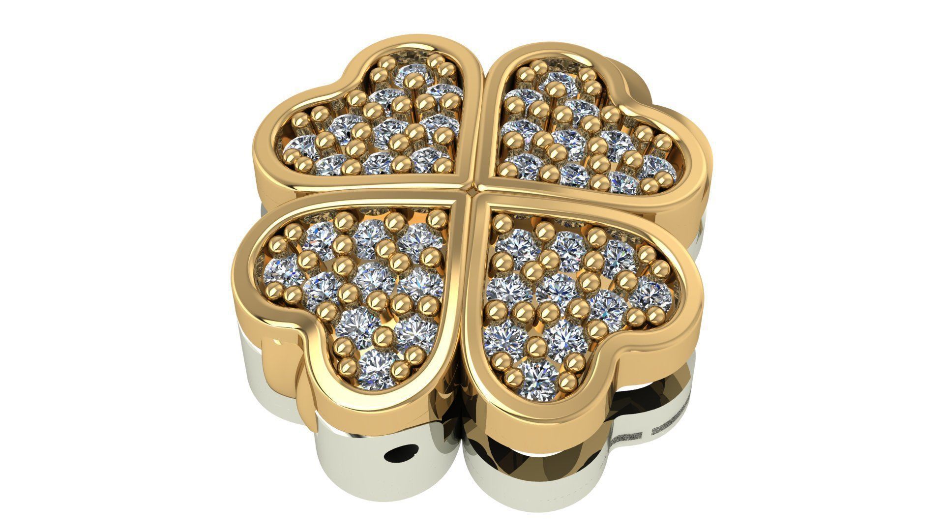 Flower Charm Pendant Necklace 3D print model_1