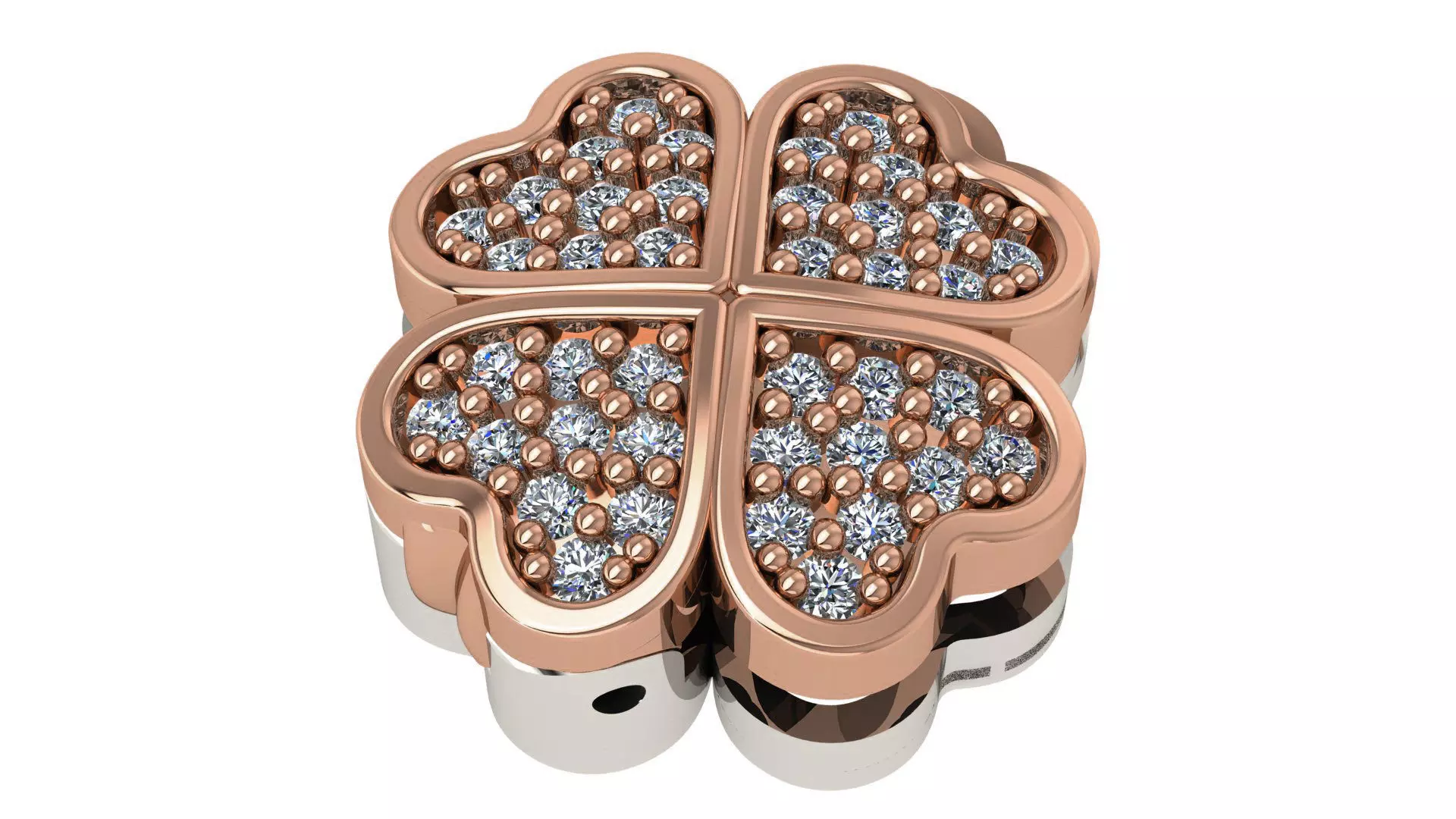 Flower Charm Pendant Necklace 3D print model_0