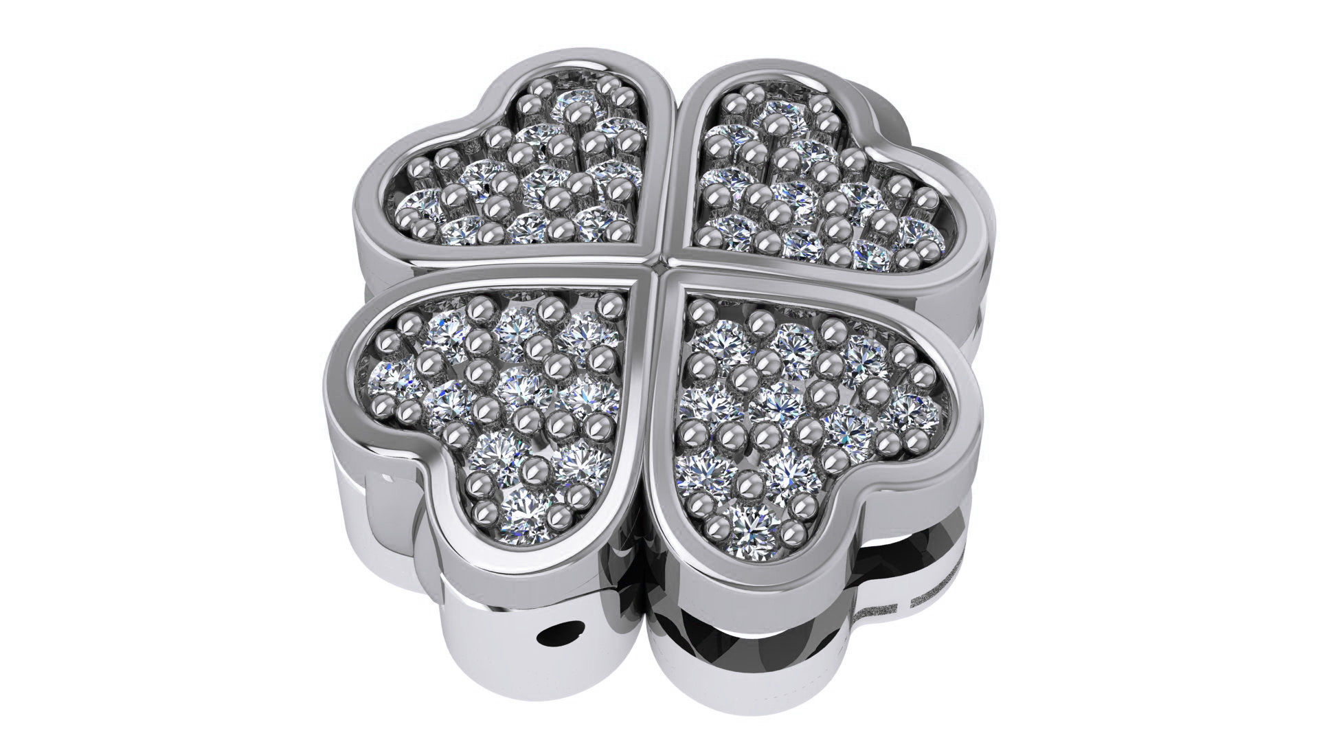 Flower Charm Pendant Necklace 3D print model_2