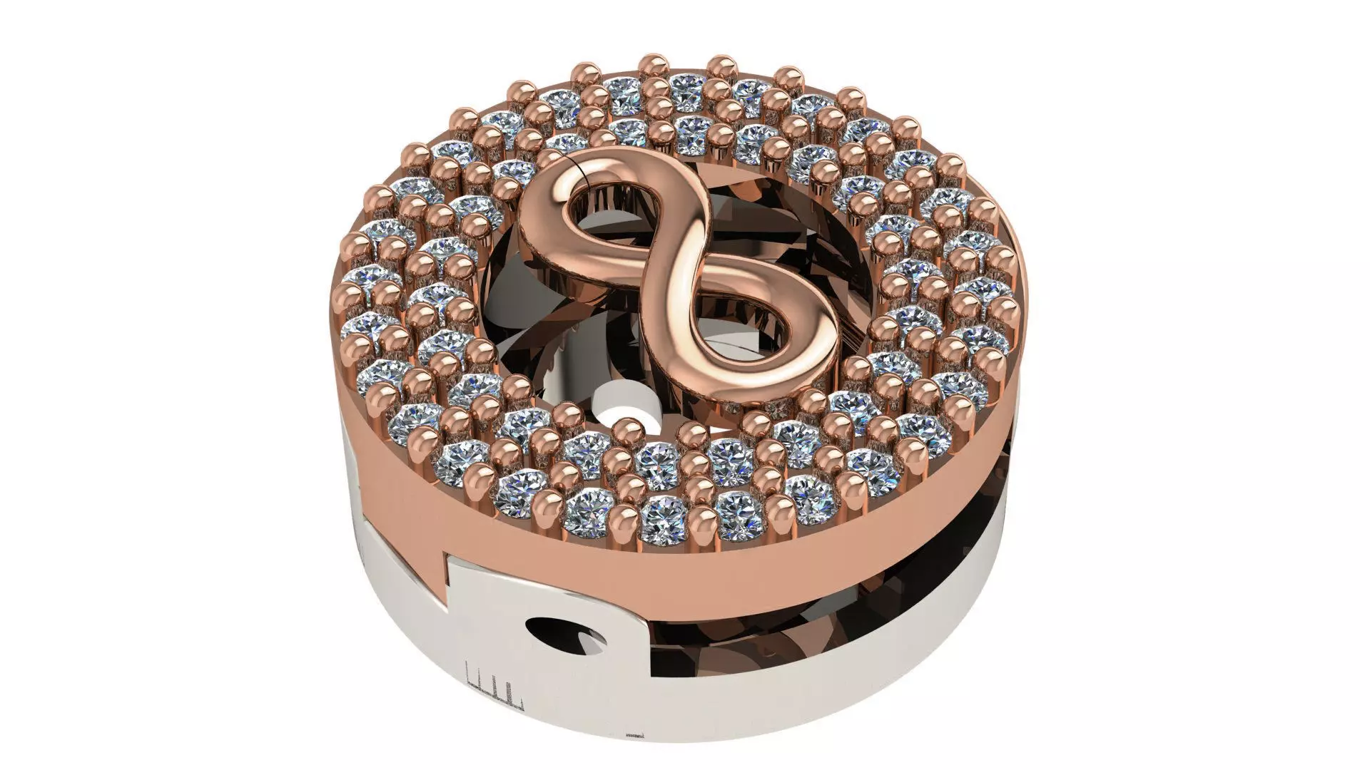 Infinity Circle Charm Pendant Necklace 3D print model_0