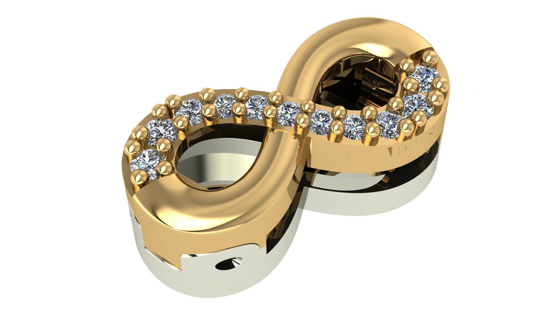 Infinity Charm Pendant Necklace 3D print model_1