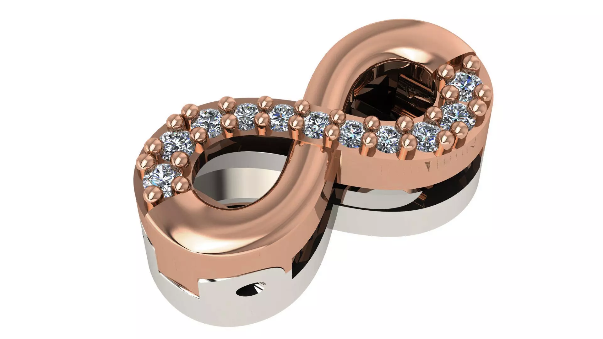 Infinity Charm Pendant Necklace 3D print model_0