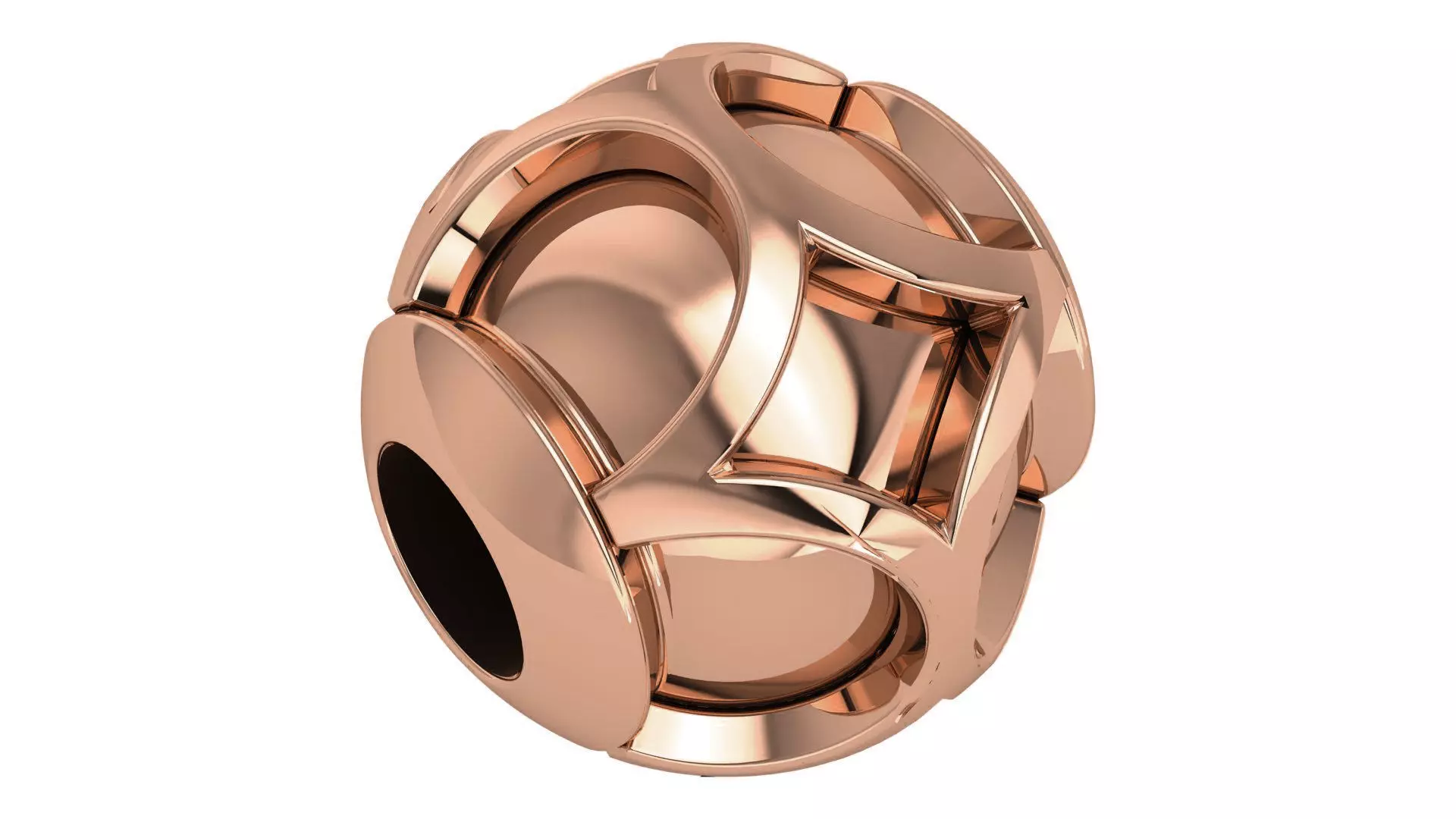 Beads Ball Light Charm Pendant Necklace  3D print model_0