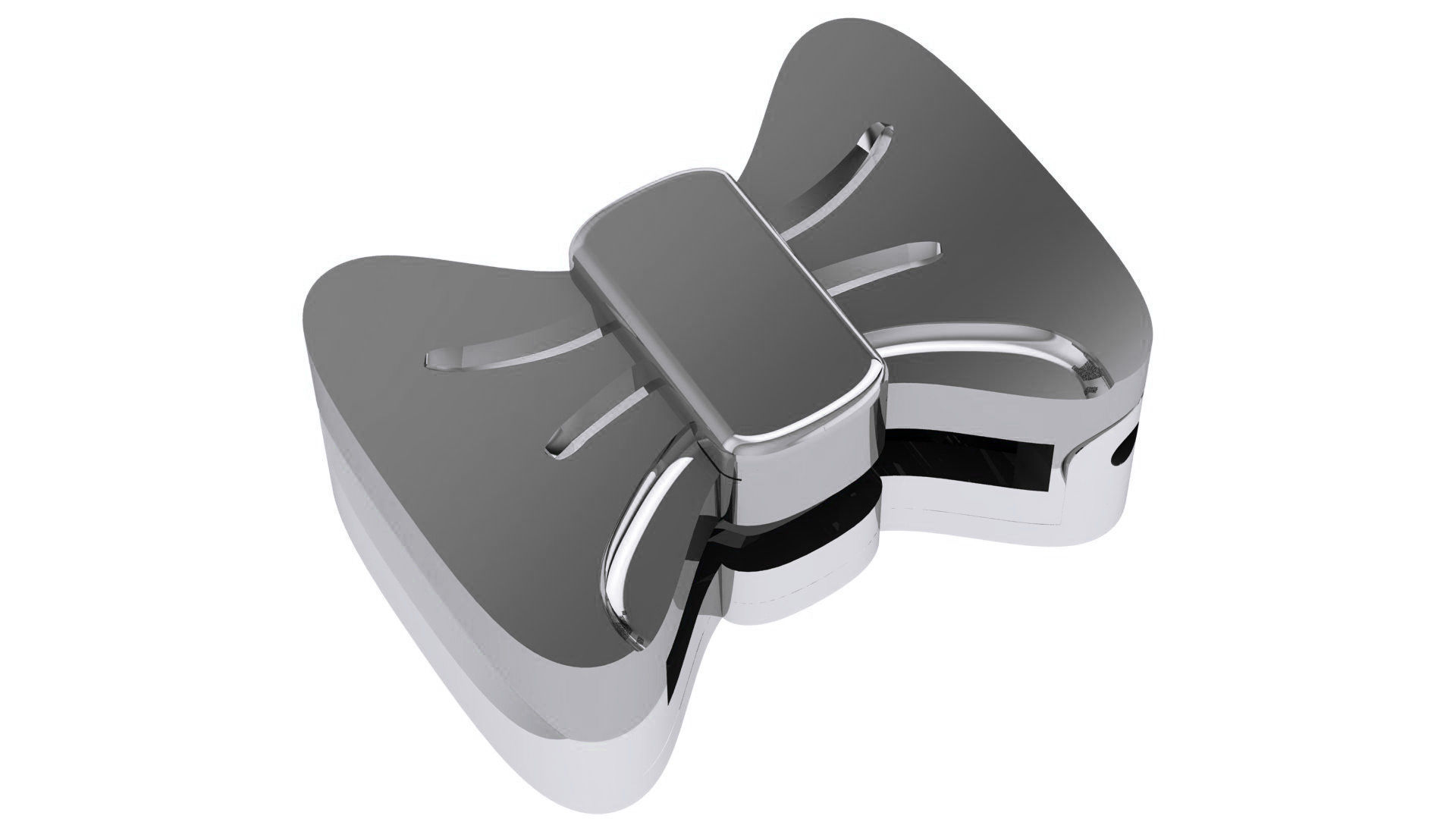 Bow Tie Charm Pendant Necklace 3D print model_2